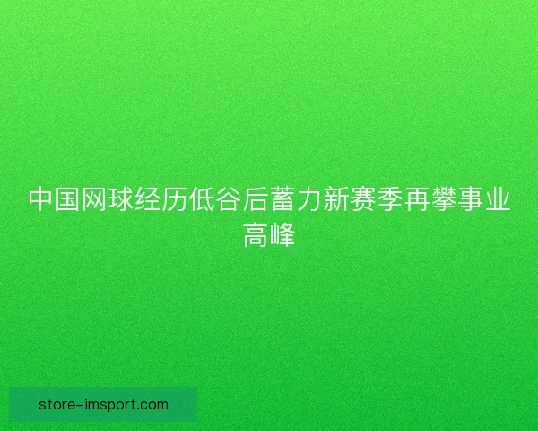 中国网球经历低谷后蓄力新赛季再攀事业高峰